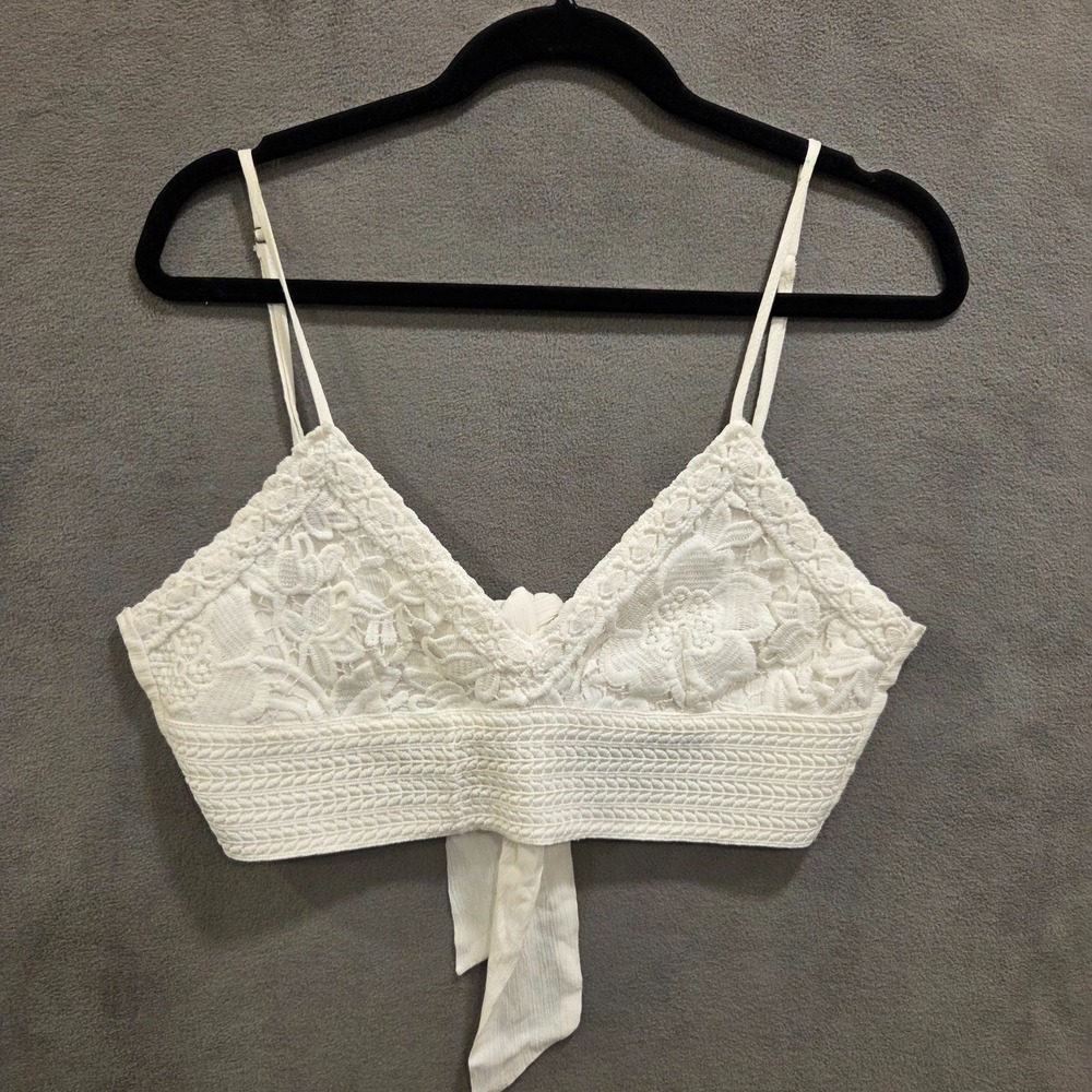 Aeropostale Lace Bralette Bra Top Women's Medium‎ Tie Back Beach Festival Summer